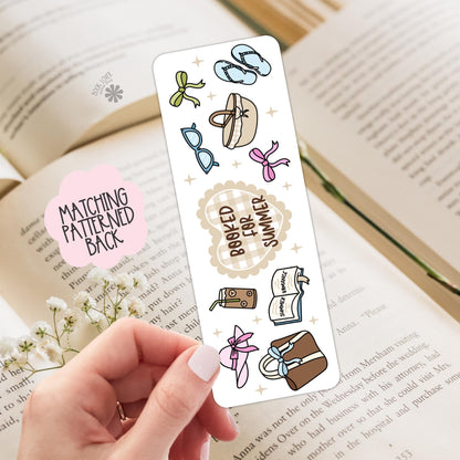 Booked for Summer Bookmark / Bookish Bookmark / Flip Flops Beach Reading / Book Lover Gift / Bookish Merch / Reading Lover
