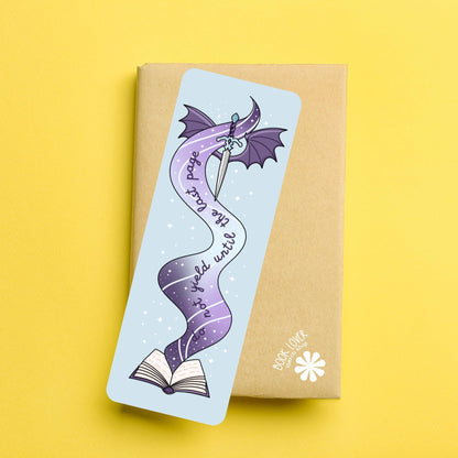 Do Not Yield Until The Last Page Bookmark / Dragon Bookish Bookmark / Book Lover Gift / Bookish Merch / Fantasy Reader / Reading Lover