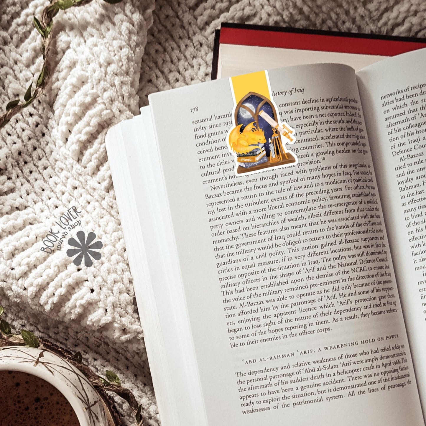 Sleepy Little Book Dragon Magnetic Bookmark / Bookish Bookmark / Book Lover Gift / Bookish Merch / Fantasy Reader / Reading Lover
