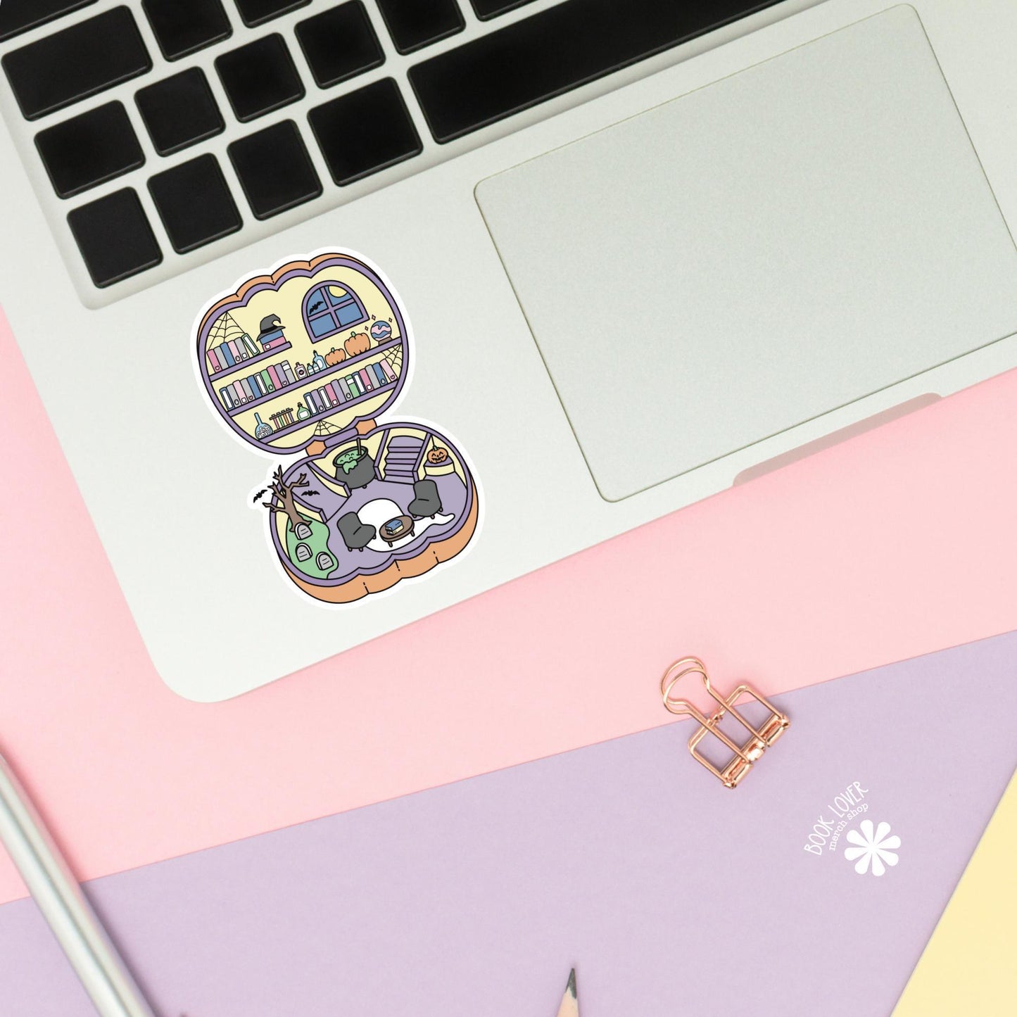 Spooky Library Stickers / Halloween Bookish Stickers / Book Lover Gift / Bookish Merch / Kindle Sticker / Smut Reader / Reading Lover