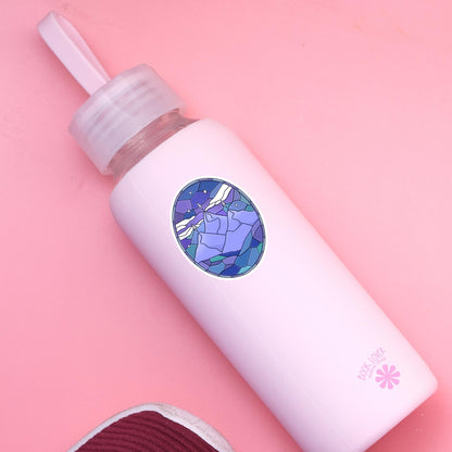 Romantasy City Stained Glass Stickers / Bookish Stickers / Book Lover Gift / Bookish Merch / Kindle Sticker / Fantasy Reader / Reading Lover