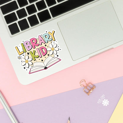 Library Kid Stickers / Bookish Stickers / Book Lover Gift / Bookish Merch / Kindle Sticker / Smut Reader / Reading Lover / E-Reader