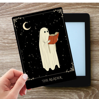 Halloween Ghost - The Reader Kindle Insert 11th Gen / Kindle Cover Laminated Product / Bookish Kindle Insert / Book Lover Gift