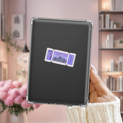 Romantasy City Ticket Stickers / Bookish Admit One Sticker / Book Lover Gift Merch / Kindle Sticker / Fantasy Reader / Reading Lover