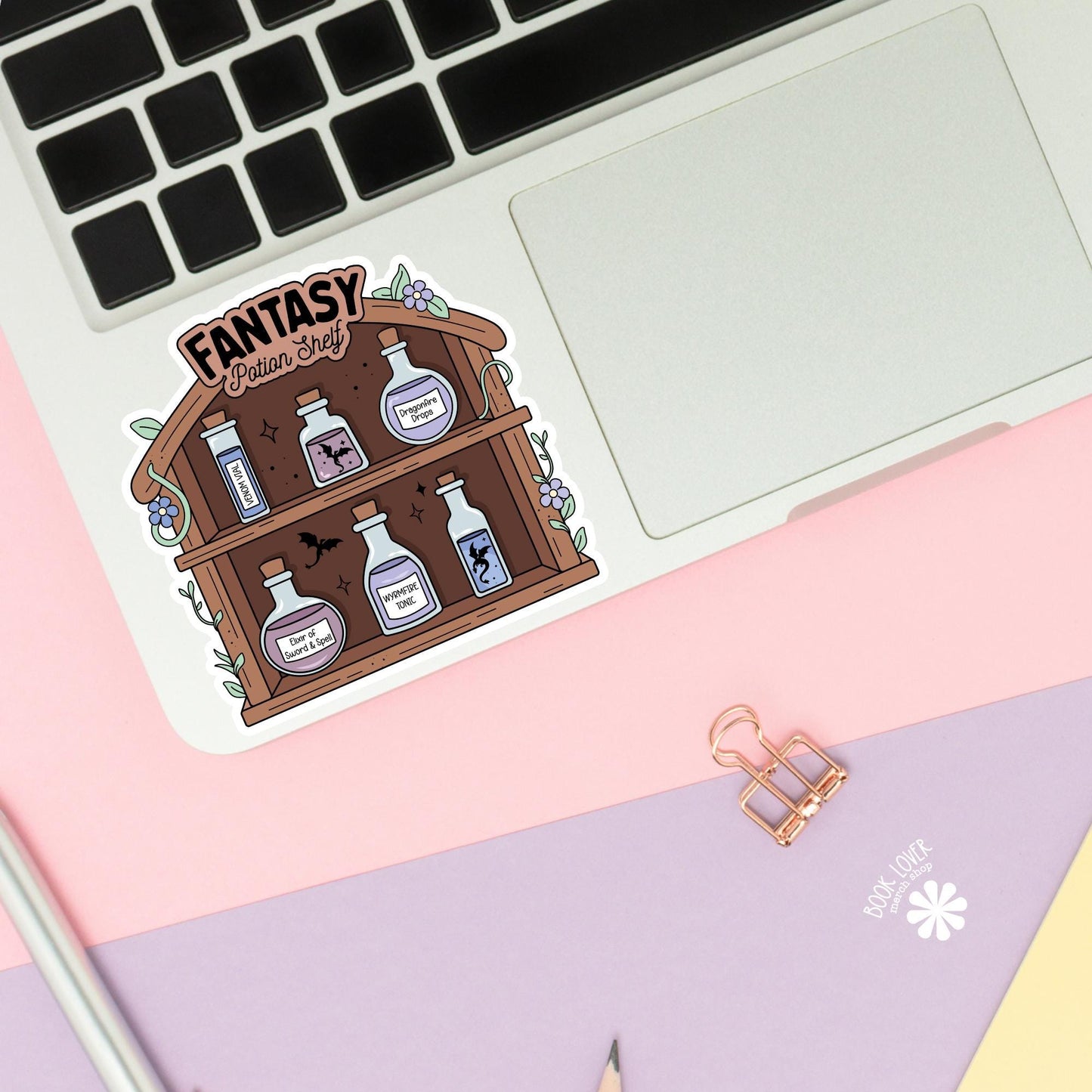 Fantasy Potion Shelf Stickers / Bookish Stickers / Book Lover Gift / Bookish Merch / Kindle Sticker / Fantasy Reader / Reading Lover