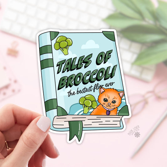 Tales of Broccoli Stickers / Bookish Stickers / Book Lover Gift / Bookish Merch / Kindle Sticker / Reader / Reading Lover / E-Reader