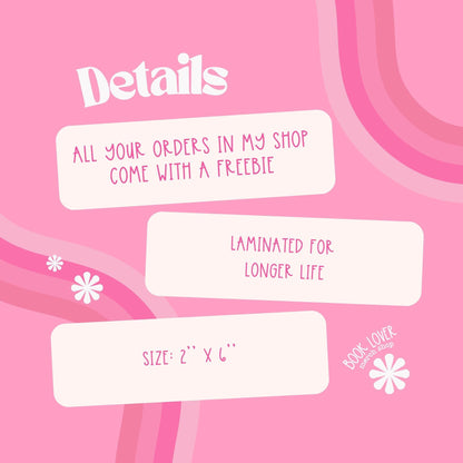 Bookish & Happy Bookmark / Bookish Bookmark / Book Lover Gift / Bookish Merch / Smut Reader / Reading Lover