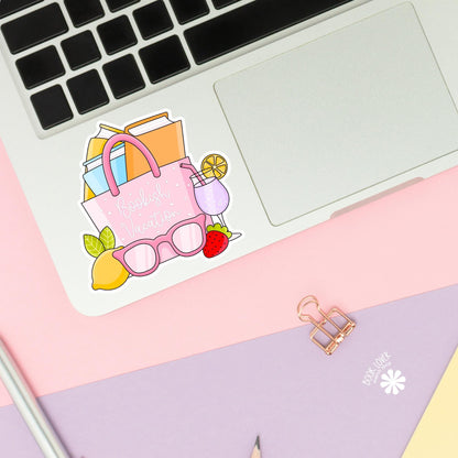 Bookish Vacation Stickers / Bookish Stickers / Book Lover Gift / Bookish Merch / Kindle Sticker / Smut Reader / Reading Lover / E-Reader