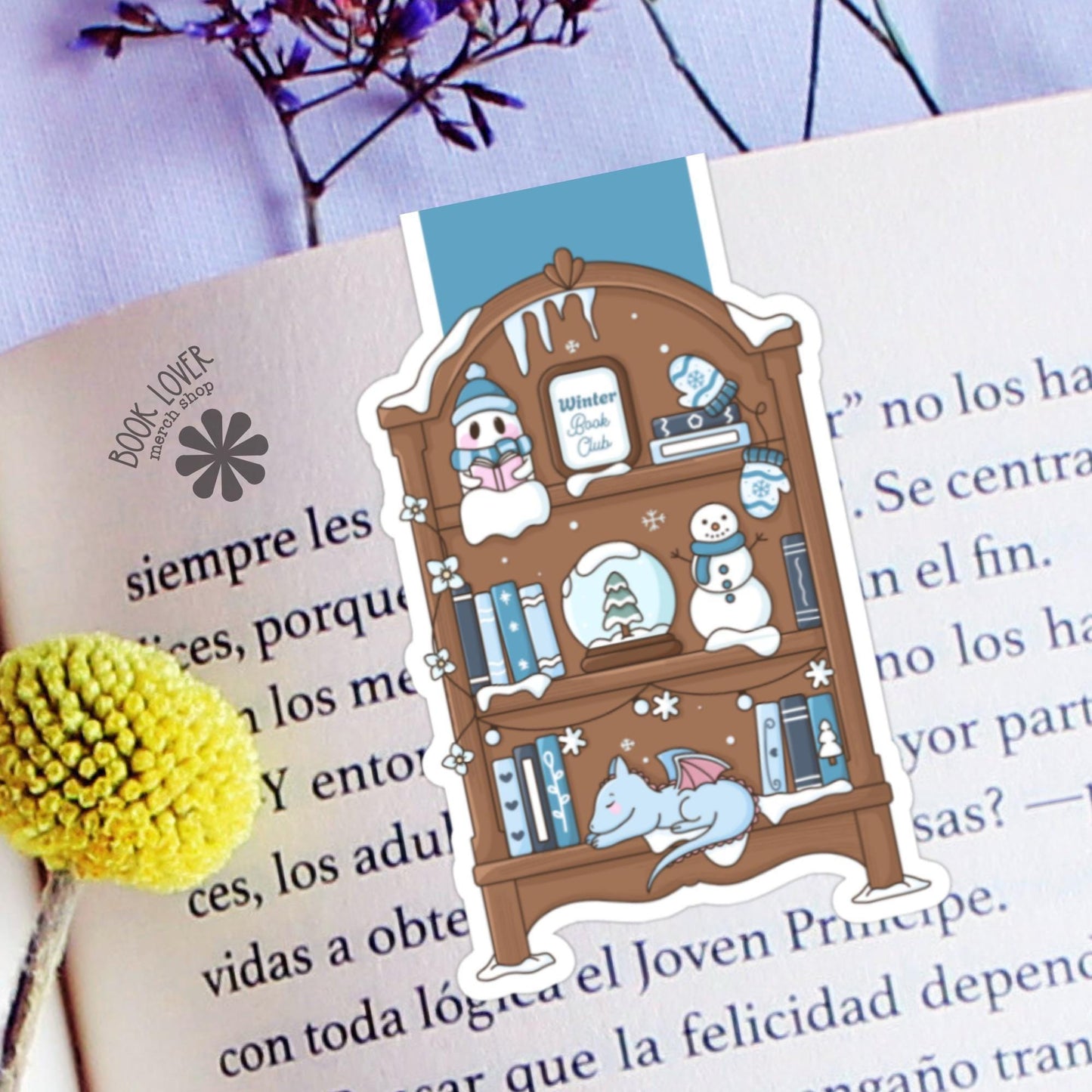 Winter Bookshelf Magnetic Bookmark / Fantasy Bookish Bookmark / Book Lover Gift / Bookish Merch / Smut Reader / Reading Lover