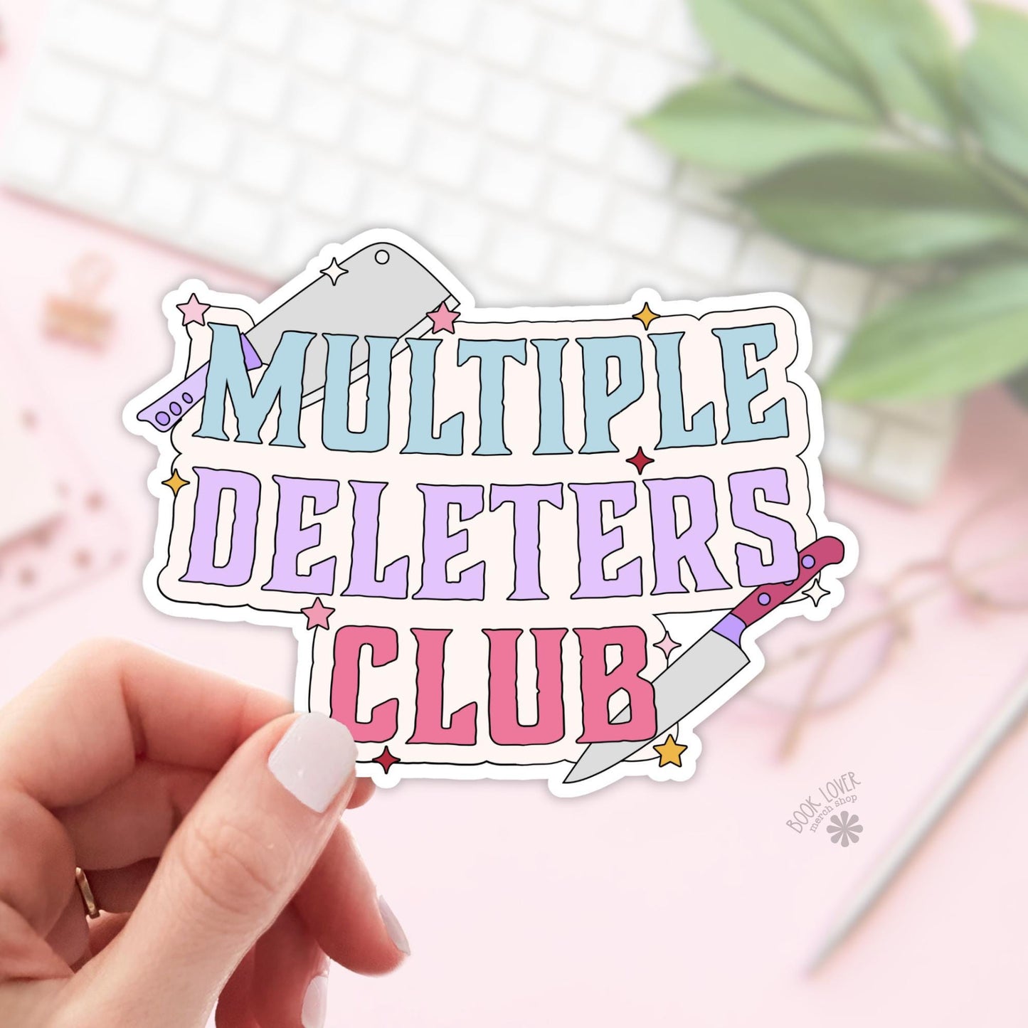 Multiple Deleters Club Stickers / Bookish Stickers / Book Lover Gift / Bookish Merch / Kindle Sticker / Dark Romance Reading Lover