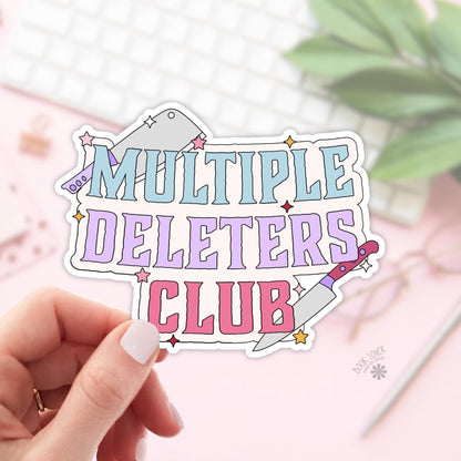 Multiple Deleters Club Stickers / Bookish Stickers / Book Lover Gift / Bookish Merch / Kindle Sticker / Dark Romance Reading Lover