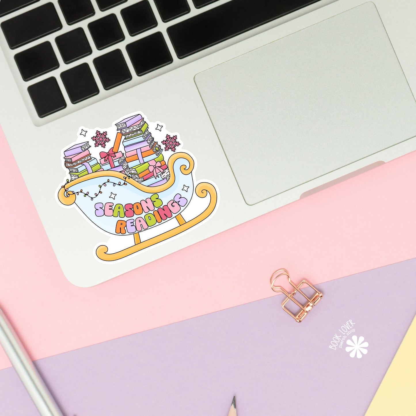 Christmas Seasons Readings Stickers / Bookish Stickers / Book Lover Gift / Bookish Merch / Kindle Sticker / Smut Reader / Reading Lover