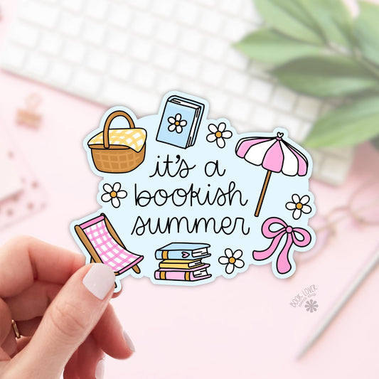 Its A Bookish Summer Stickers / Beach Bookish Stickers / Book Lover Gift / Bookish Merch / Kindle Sticker / Reading Lover / E-Reader