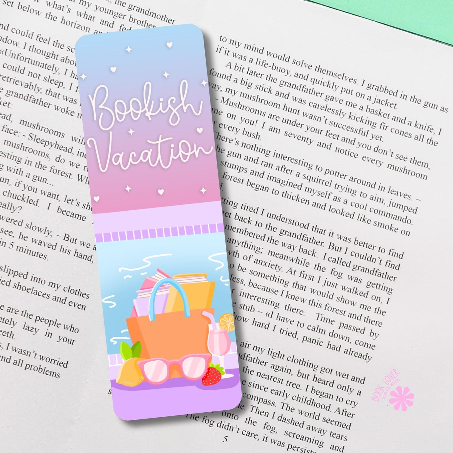 Bookish Vacation Bookmark / Summer Bookish Bookmark / Book Lover Gift / Bookish Merch / Smut Reader / Reading Lover