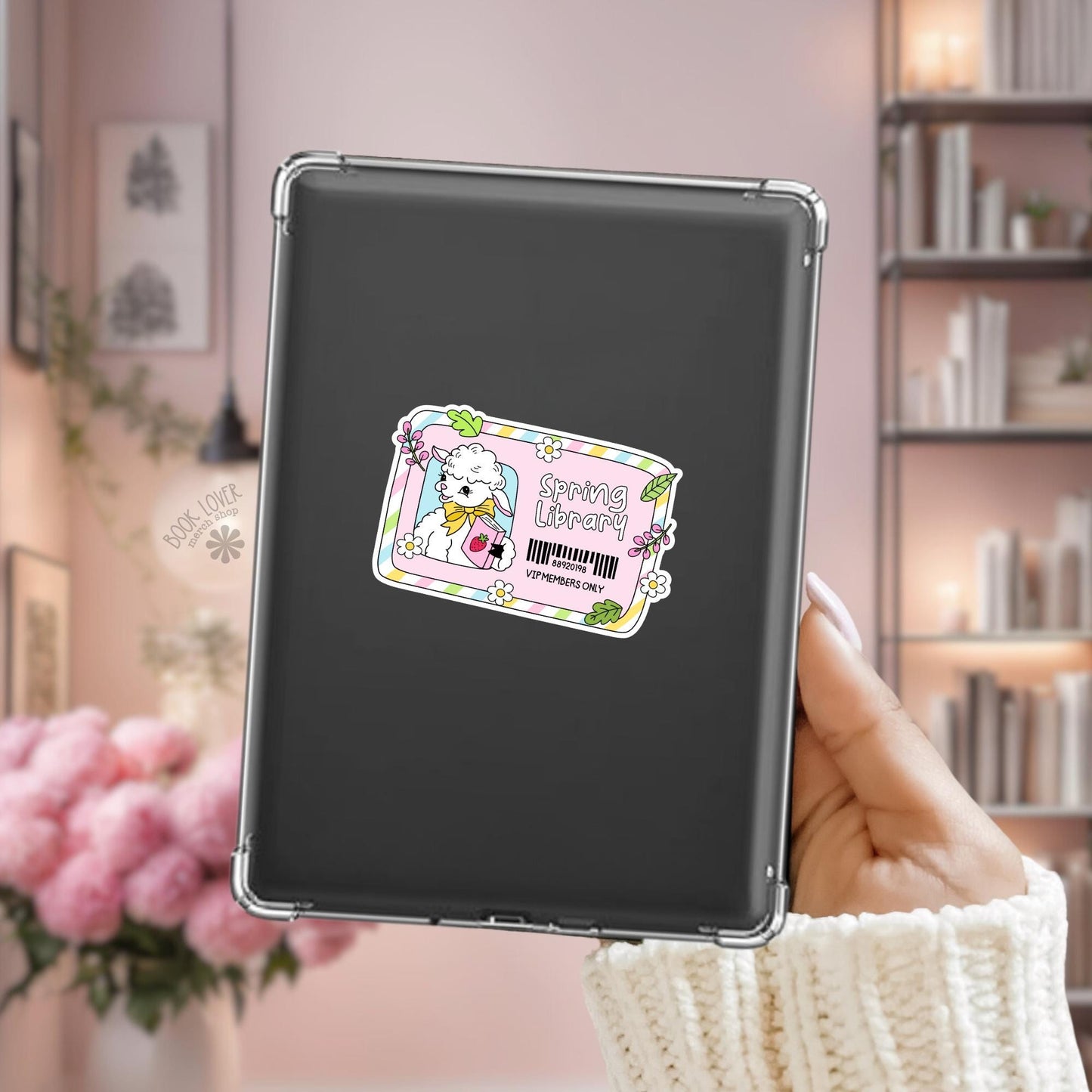 Spring Library Stickers / Bookish Spring Stickers / Book Lover Gift / Bookish Merch / Kindle Sticker / Reading Lover / E-Reader