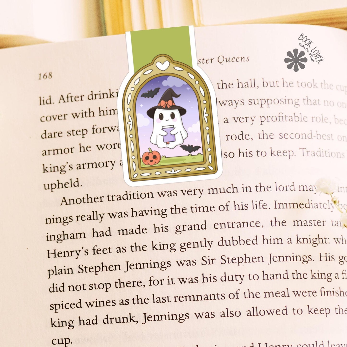Cute Ghost Magnetic Bookmark / Halloween Bookish Bookmark / Book Lover Gift / Bookish Merch /  Reading Lover