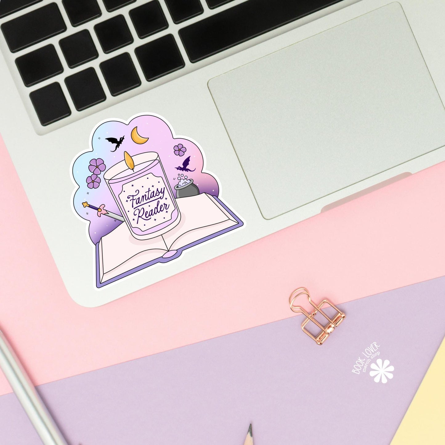 Fantasy Reader Stickers / Bookish Stickers / Book Lover Gift / Bookish Merch / Kindle Sticker / Dragon Book / Reading Lover / E-Reader