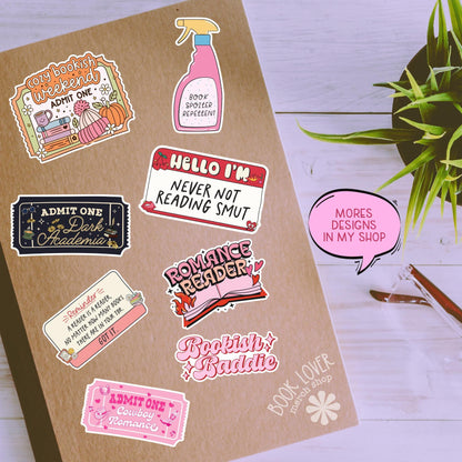 Escaping Reality One Chapter At A Time Stickers / Bookish Stickers / Book Lover / Bookish Merch / Kindle Sticker / Reading Lover / E-Reader