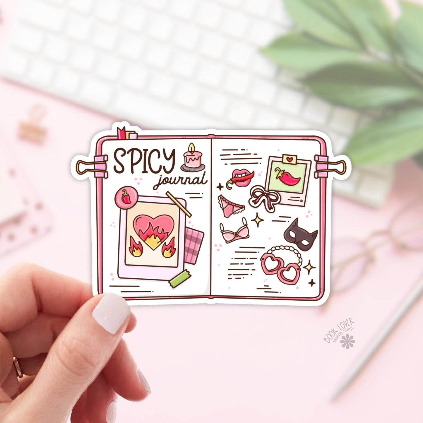 Spicy Journal Stickers / Bookish Stickers / Book Lover Gift / Bookish Merch / Kindle Sticker / Smut Reader / Reading Lover / E-Reader