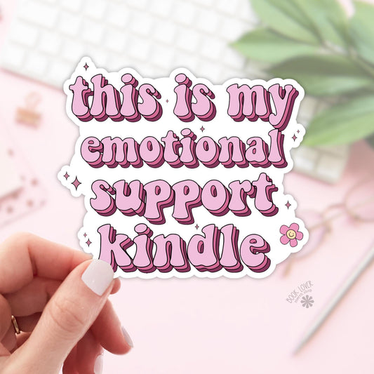 This Is My Emotional Support Kindle Stickers / Bookish Stickers / Book Lover Gift / Bookish Merch / Smut Reader / Reading Lover
