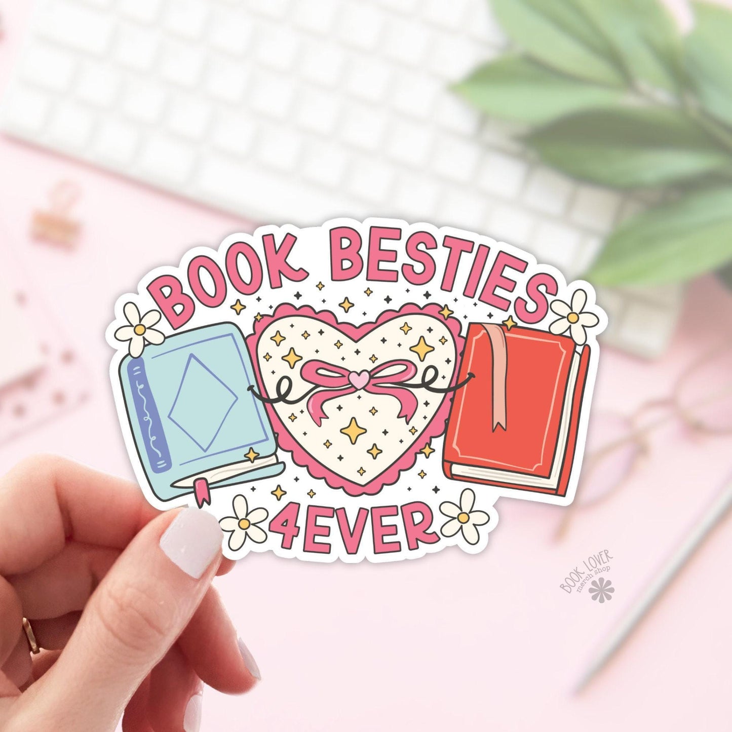 Book Besties Forever Stickers / Bookish Stickers / Book Lover Gift / Bookish Merch / Kindle Sticker / Smut Reader / Reading Lover / E-Reader