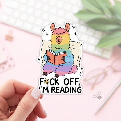 Fuck Off Im Reading Stickers / Bookish Stickers / Book Lover Gift / Bookish Merch / Kindle Sticker / Smut Reader / Reading Lover / E-Reader
