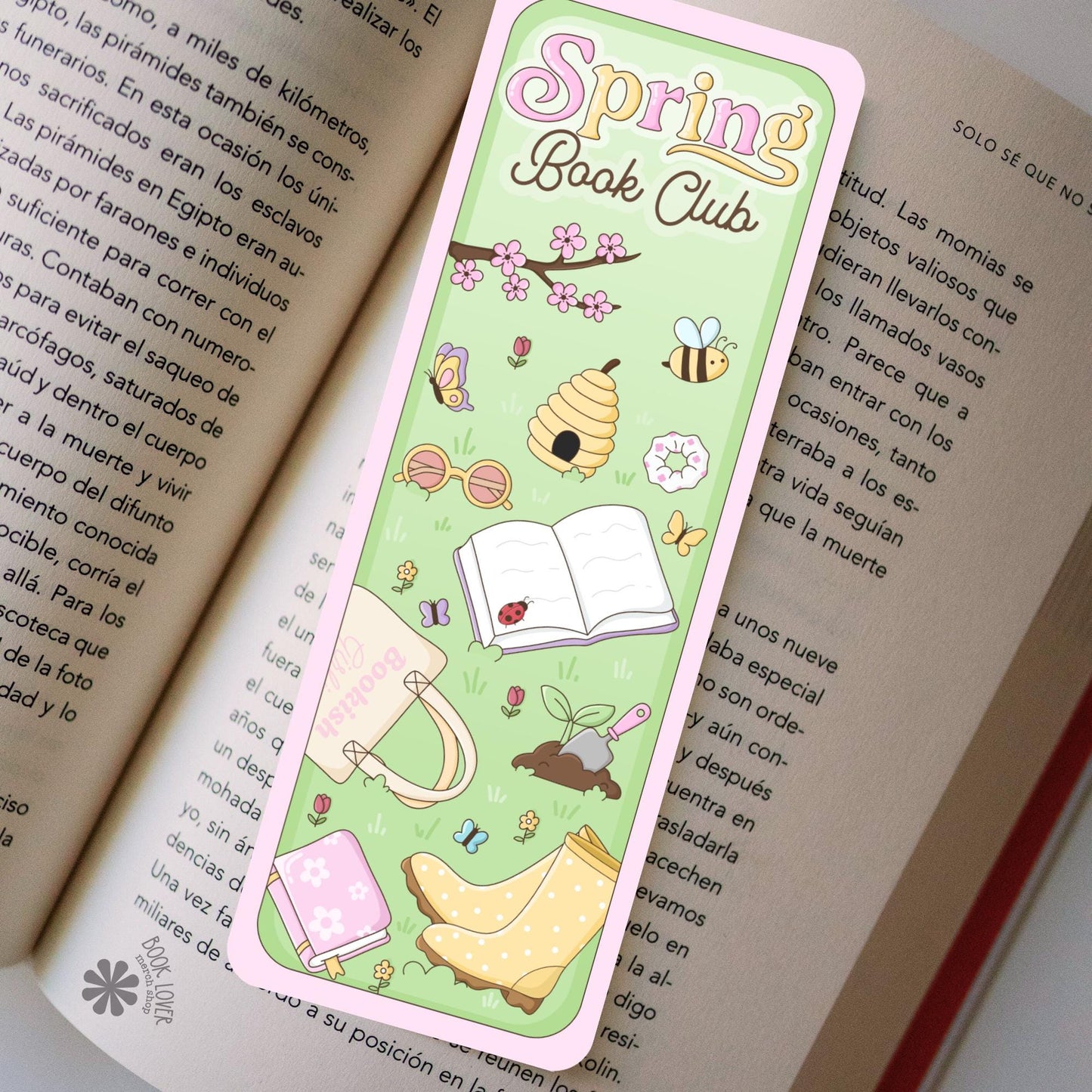 Spring Book Club Bookmark / Bookish Bookmark / Book Lover Gift / Bookish Merch / Romance Reader / Reading Lover