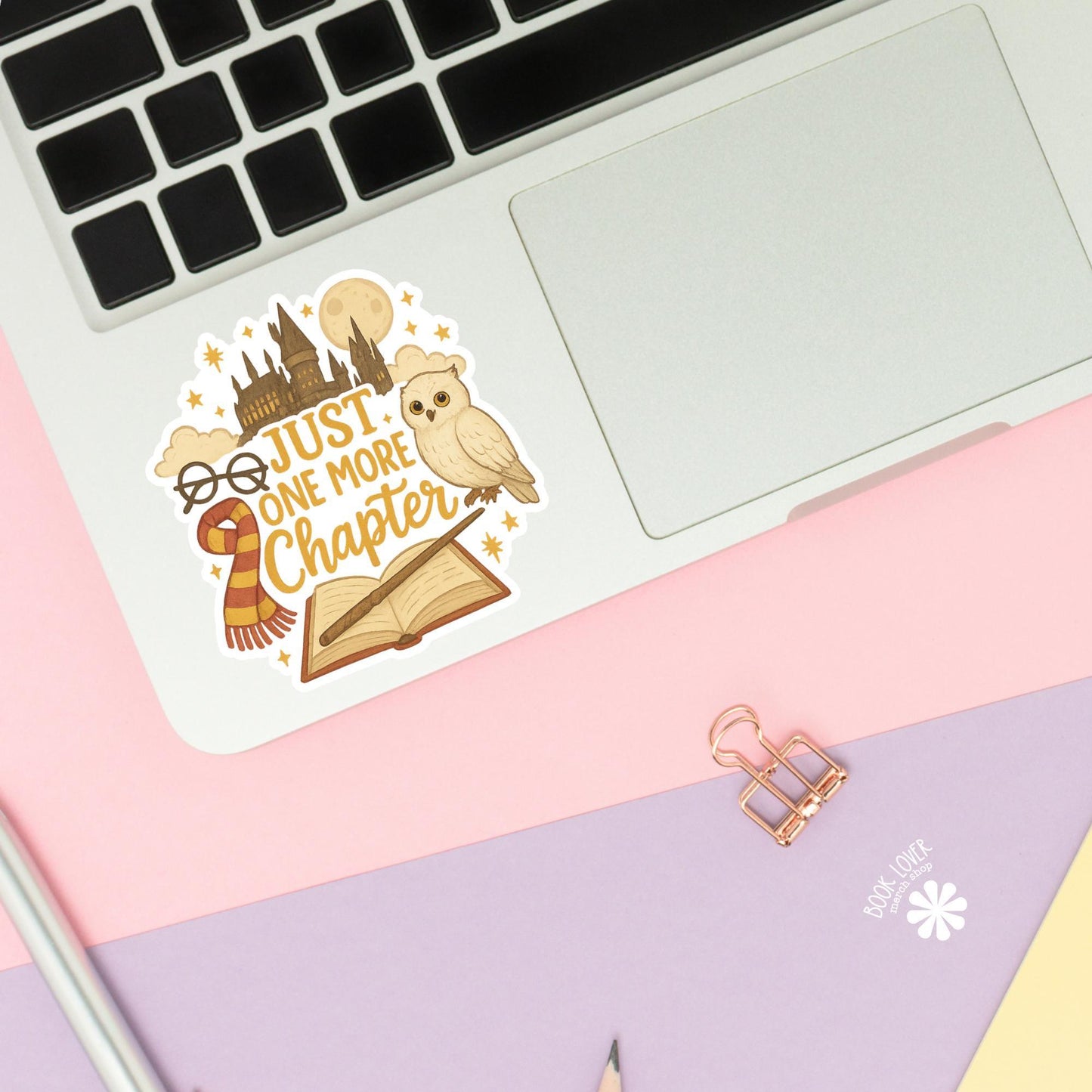 Magical Just One More Chapter Stickers / Bookish Stickers / Book Lover Gift / Bookish Merch / Kindle Sticker / Harry Reader / Reading Lover
