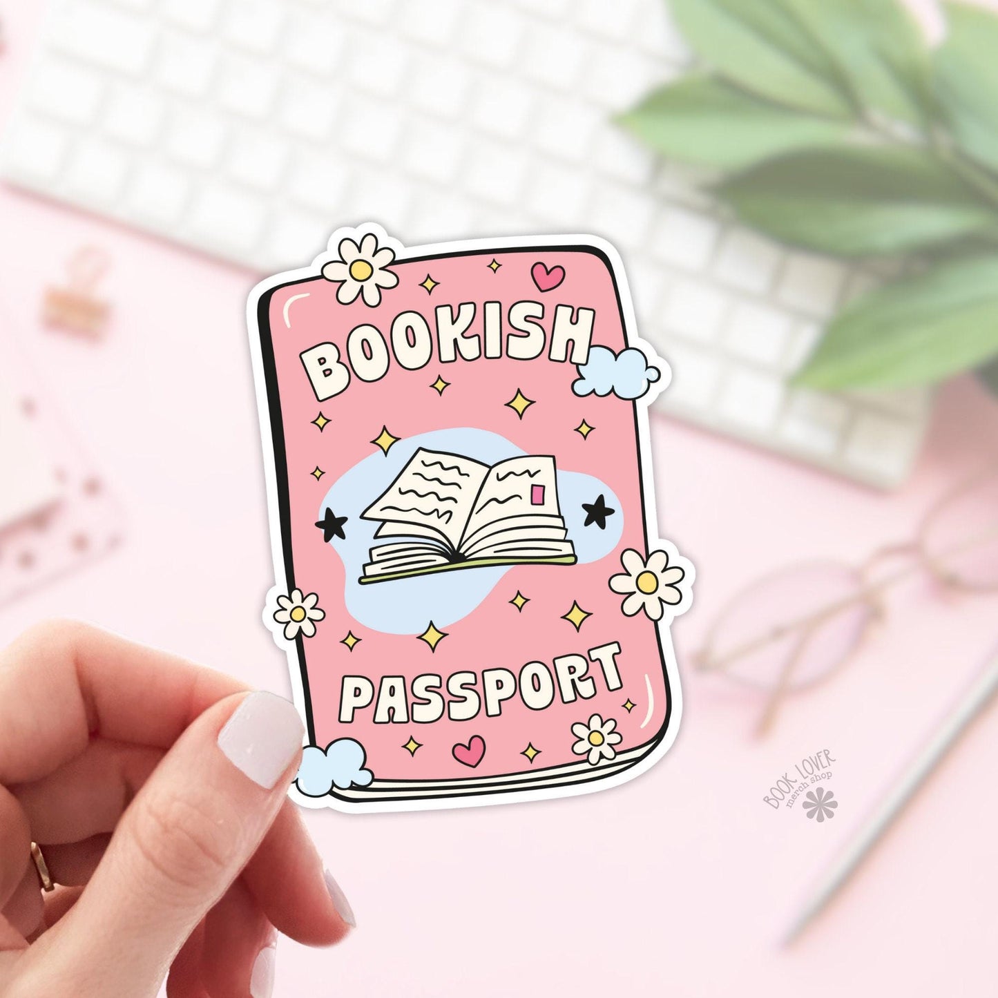 Bookish Passport Stickers / Bookish Stickers / Book Lover Gift / Bookish Merch / Kindle Sticker / Smut Reader / Reading Lover / E-Reader