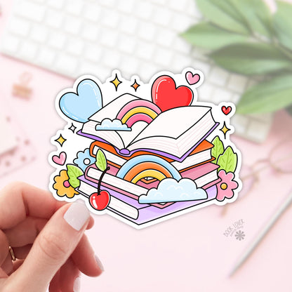 Happy Books Stickers / Bookish Stickers / Book Lover Gift / Bookish Merch / Kindle Sticker / Smut Reader / Reading Lover / E-Reader