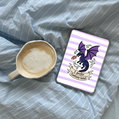I Prefer Fantasy Land Insert / Physical Product / Bookish Kindle Insert / Book Lover Gift / Bookish Merch / Dragon Reader / Reading Lover