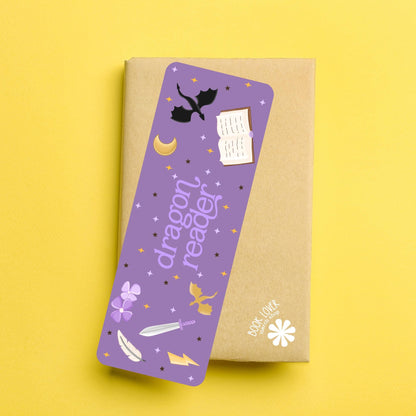 Dragon Reader Bookmark / Adventure Bookish Bookmark / Book Lover Gift / Bookish Merch / Fantasy Reader / Reading Lover