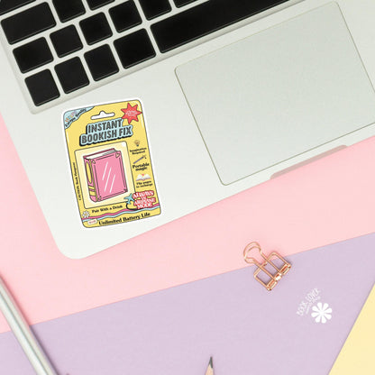 Instant Bookish Fix Stickers & Magnets / Bookish Stickers / Book Lover Gift / Bookish Merch / Kindle Sticker / Smut Reader / Reading Lover