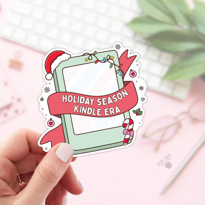 Holiday Season Kindle Era Stickers / Bookish Stickers / Book Lover Gift / Bookish Merch / Kindle Sticker / Smut Reader / Reading Lover