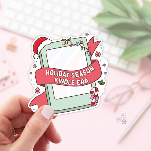 Holiday Season Kindle Era Stickers / Bookish Stickers / Book Lover Gift / Bookish Merch / Kindle Sticker / Smut Reader / Reading Lover