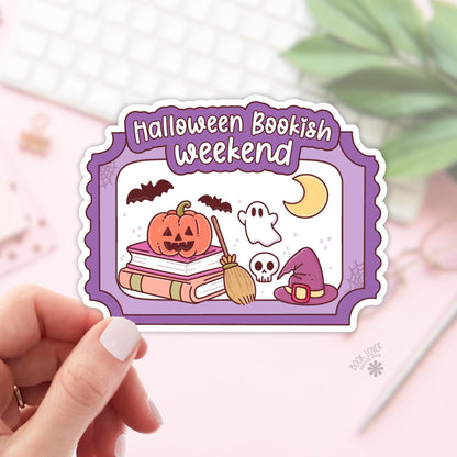 Halloween Bookish Weekend Ticket Stickers / Bookish Stickers / Book Lover Gift / Bookish Merch / Kindle Sticker / Reading Lover / E-Reader