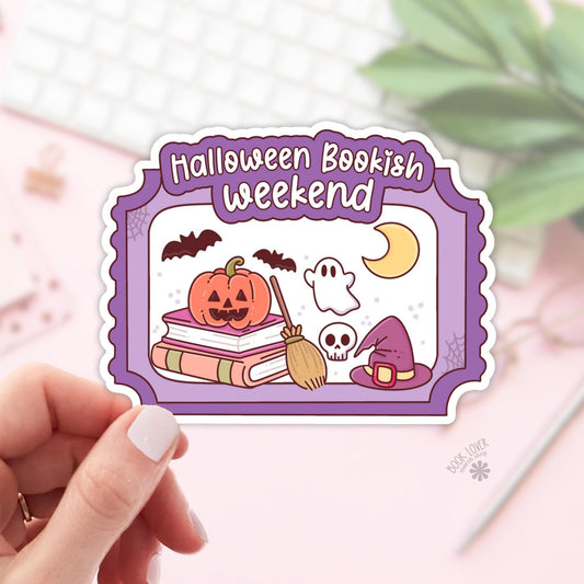 Halloween Bookish Weekend Ticket Stickers / Bookish Stickers / Book Lover Gift / Bookish Merch / Kindle Sticker / Reading Lover / E-Reader