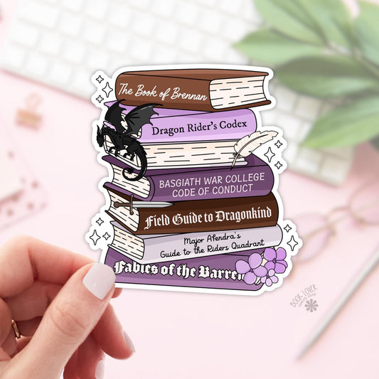 Dragon Books Stickers / Fourth Wing Bookish Stickers / Book Lover Gift / Bookish Merch / Kindle Sticker / Fantasy Reader / Reading Lover