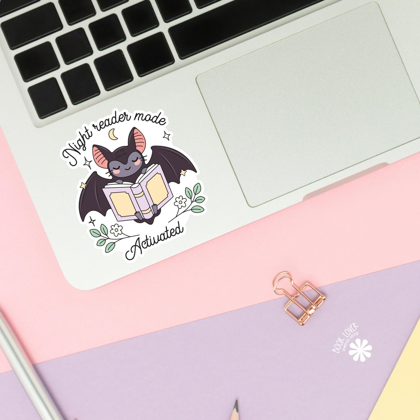 Night Reader Mode Activated Stickers / Bookish Stickers / Book Lover Gift / Bookish Merch / Kindle Sticker / Smut Reader / Reading Lover