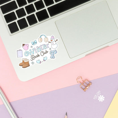 Winter Book Club Stickers / Bookish Stickers / Book Lover Gift / Bookish Merch / Kindle Sticker / Smut Reader / Reading Lover / E-Reader