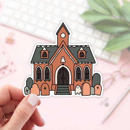 Haunted Gigerbread Library Stickers / Bookish Stickers / Book Lover Gift / Bookish Merch / Kindle Sticker / Smut Reader / Reading Lover