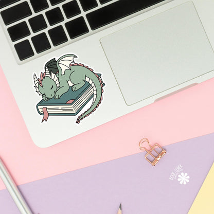 Dragon Book Fantasy Girlie Stickers / Bookish Stickers / Book Lover Gift / Bookish Merch / Kindle Sticker / Smut Reader / Reading Lover