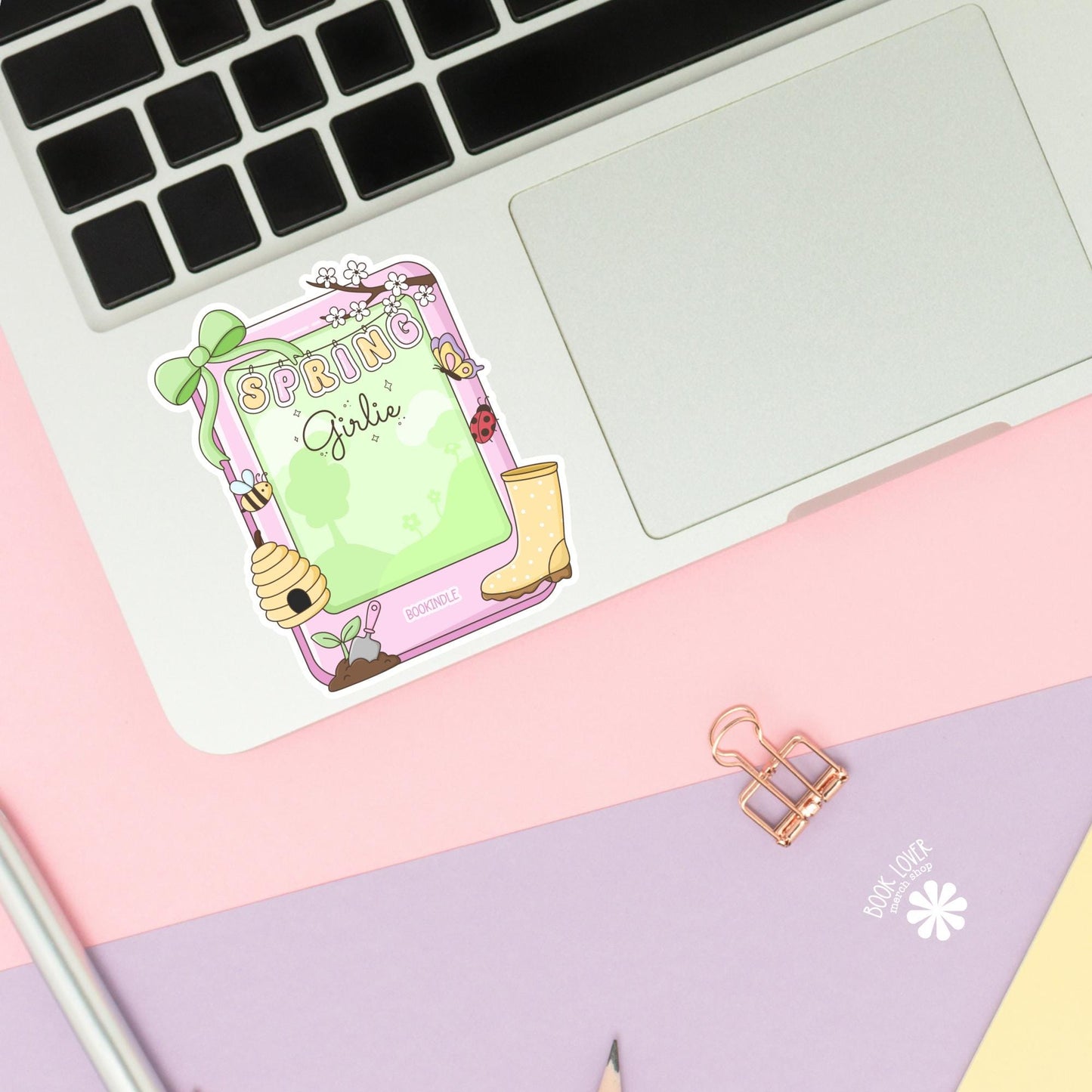 Spring Girlie Kindle Stickers / Bookish Stickers / Book Lover Gift / Bookish Merch / Kindle Sticker / Smut Reader / Reading Lover / E-Reader