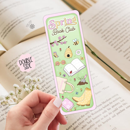 Spring Book Club Bookmark / Bookish Bookmark / Book Lover Gift / Bookish Merch / Romance Reader / Reading Lover