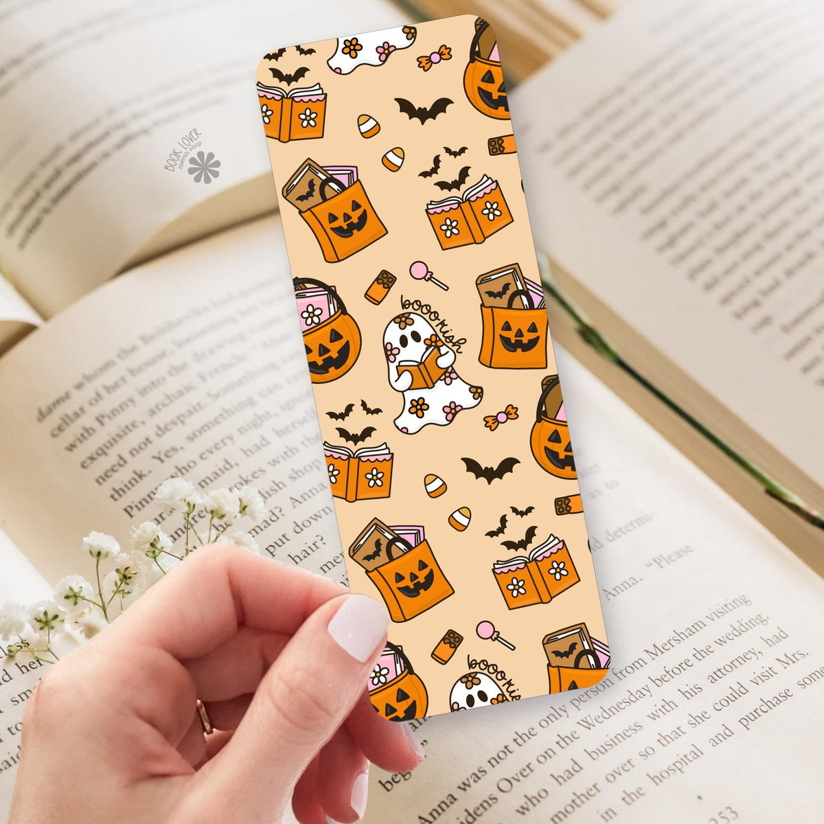 Halloween Trick or Treat Bats bookmark, double sided page marker, spooky reader gift