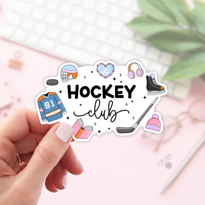 Hockey Club Stickers / Bookish Stickers / Book Lover Gift / Bookish Merch / Kindle Sticker / Romance Reader / Reading Lover / E-Reader