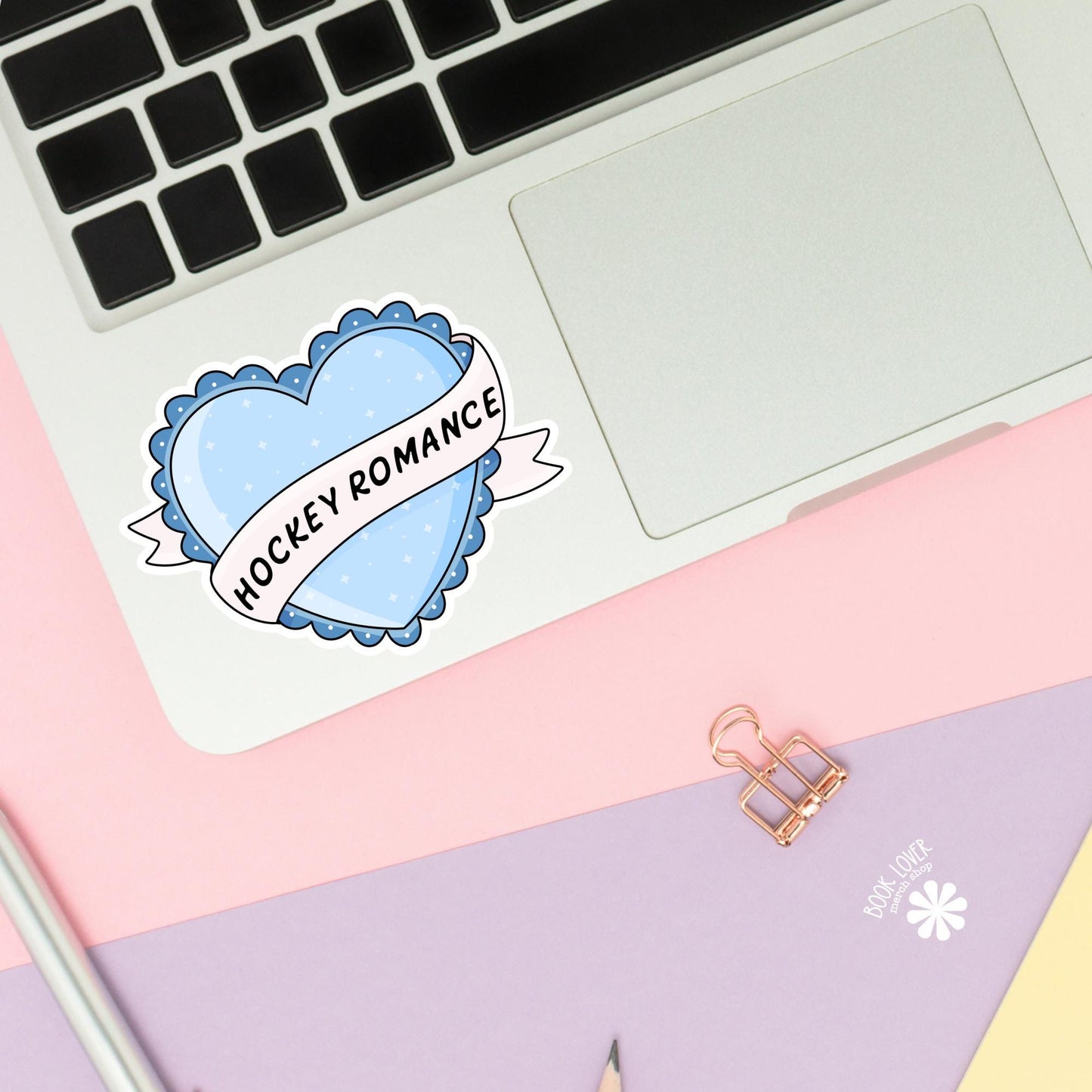 Hockey Romance Stickers / Bookish Heart Stickers / Book Lover Gift / Bookish Merch / Kindle Sticker / Duel Reader / Reading Lover / E-Reader
