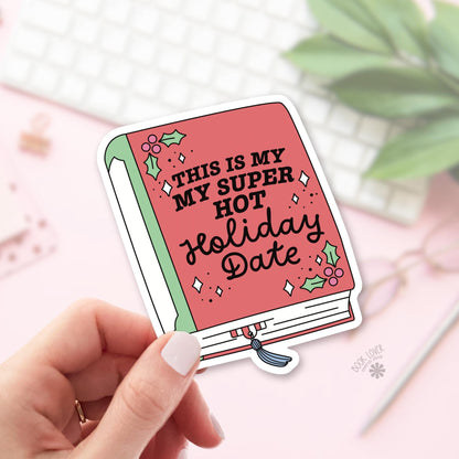 Red Book bookish sticker, vinyl die cut, book lover gift