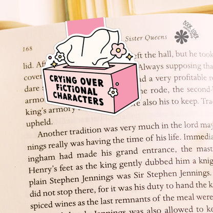 Crying Over Fictional Characters Magnetic Bookmark / Bookish Bookmark / Book Lover Gift / Bookish Merch / Smut Reader / Reading Lover