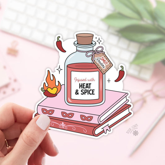 Bookish Potion Infused With Smut Stickers / Bookish Stickers / Book Lover Gift / Bookish Merch / Kindle Sticker / Spicy Reader Lover